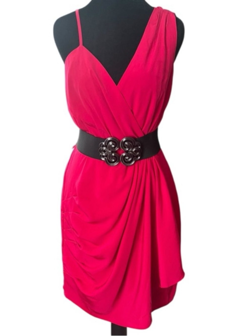 EXPRESS Pink One Shoulder Dress Size Womens 4 - Picture 2 of 9